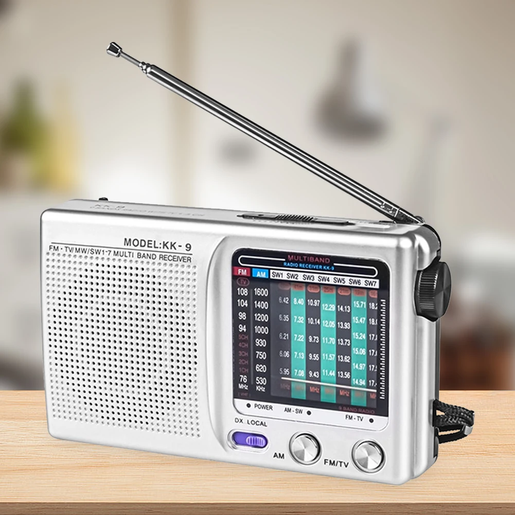 Portable Mini Radio Full Band FM/AM/SW Battery Operated Radio Player with Telescopic Antenna Emergency Radio Built-in Speaker: 3 - 5 Days Free Delivery Only UK