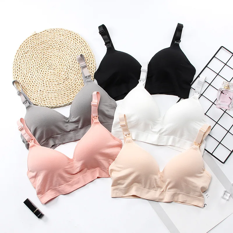 3Pcs New Maternity Nursing Bra Breastfeeding Pregnant Mother Mama Open Breast Bra Wire Free Sleep Underwear Lactating Bralette 6