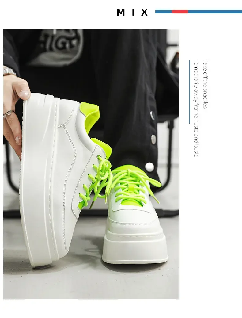 2024 Casual für Männer Laufschuhe Atmungs Dicken sohlen Sport Bord Weiße Schuhe Turnschuhe Komfortable Männer Training Plattform_voghion.com
