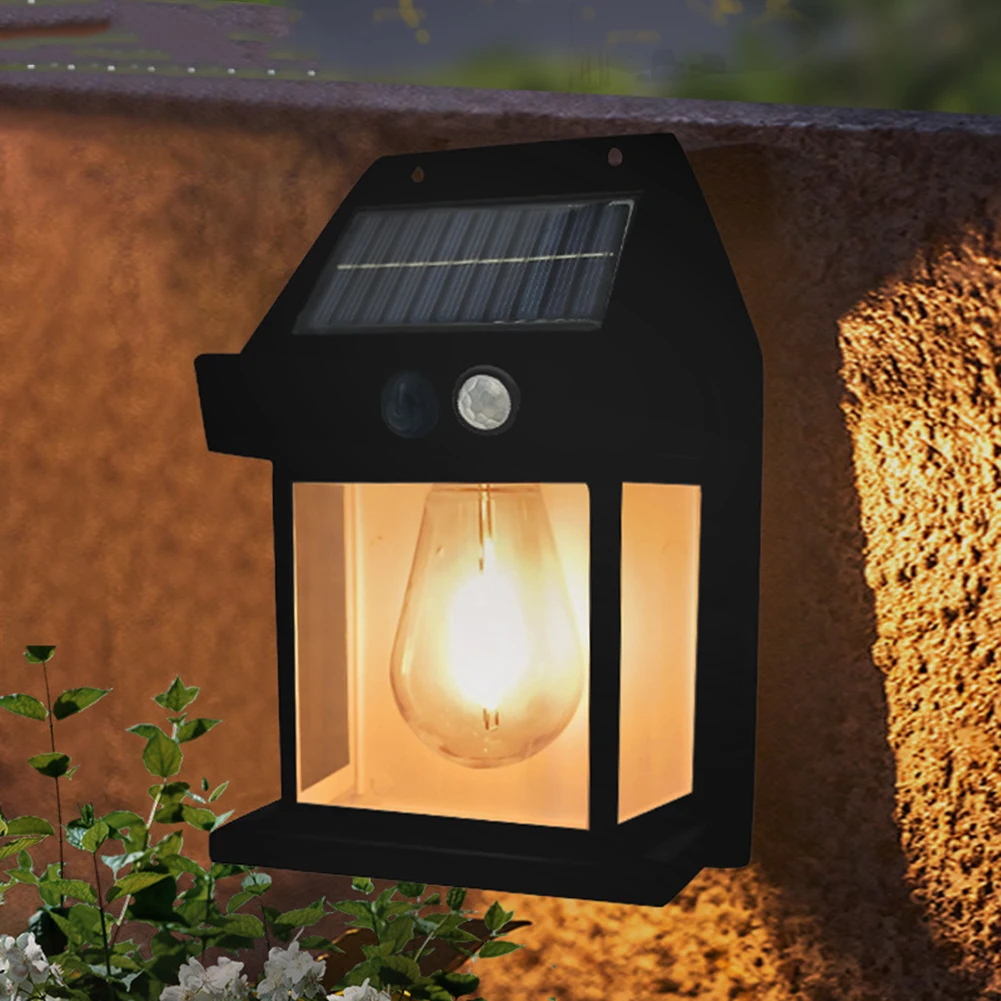 

Solar Tungsten Filament Lamp Outdoor Waterproof Intelligent Induction Wall Lamp Courtyard Garden Villa Lighting Night Light