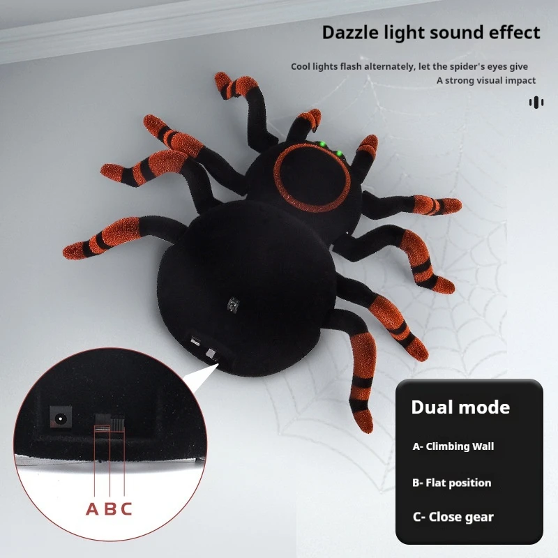 Remote Control Spider Simulation Land Climbing Wall Dual Mode Fun Bionic Climbing Crawling Walk Electric Remote Control Toy 2