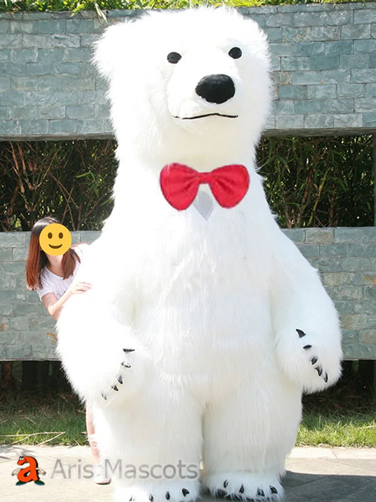 3m Adult Huge Inflatable Panda Costume Polar Bear Blow Up Suit Wearable Inflated Walking Mascot Outfit Stage Wear Funny Dress mascot costume