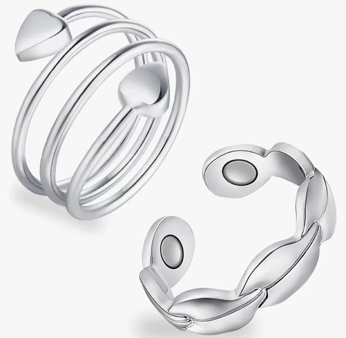 Magnetic Copper Ring For Women and Men 99.99% Pure Copper Rings Gifts for Friends Adjustable Ring Anillo magnetico terapeutico 6