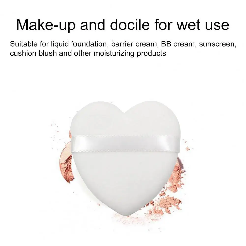 Small Heart Shape Powder Puff With Strap Sponges Tools Beauty Puff Mini