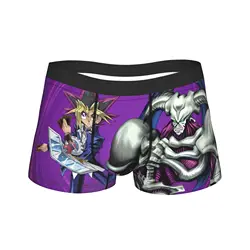 Yu - Gi - Oh Themed Soft Trend Underwear for Men - Patterned Boxer Briefs with Pouch in Plus Sizes (Black)