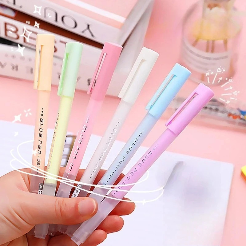 Colorful Pen-Shaped Quick-Drying Glue Stick for Kids' Crafts and Art Projects