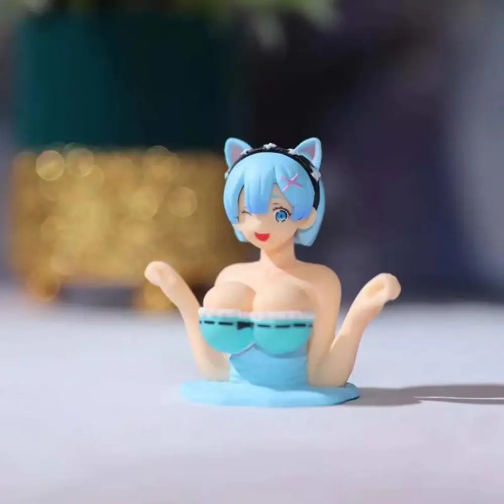 Jouet décoratif de voiture Sexy en PVC, version Q, fille à gros seins,  dessin animé japonais Kanako, cadeau, peut secouer la poitrine / Figurines  d'action et jouets