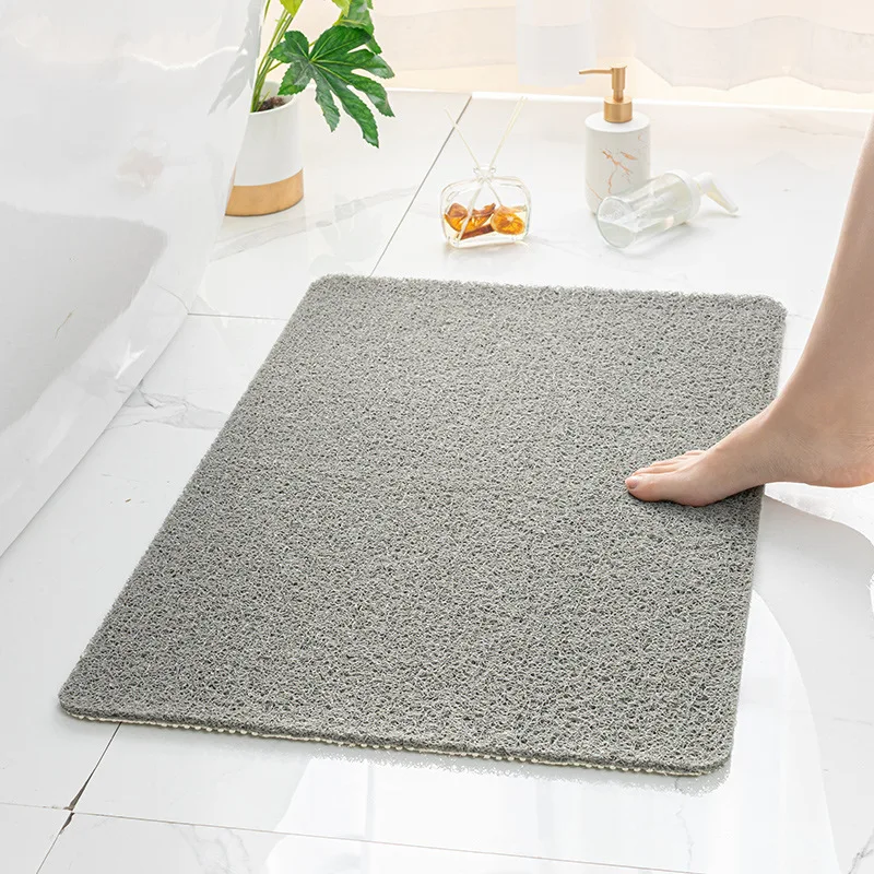 Bathroom Rugs Shower Mat Non-Slip Bathtub Mat with Drain DIY Clipping Quick  Drying PVC Loofah Bathmat for Tub Shower Bathroom - AliExpress