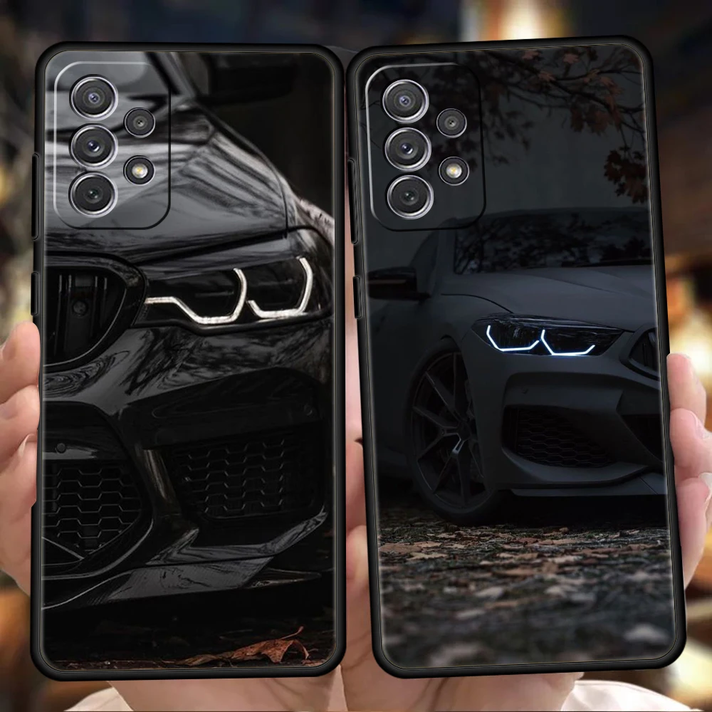 Sleek Black Car Sports Design Soft TPU Phone Case