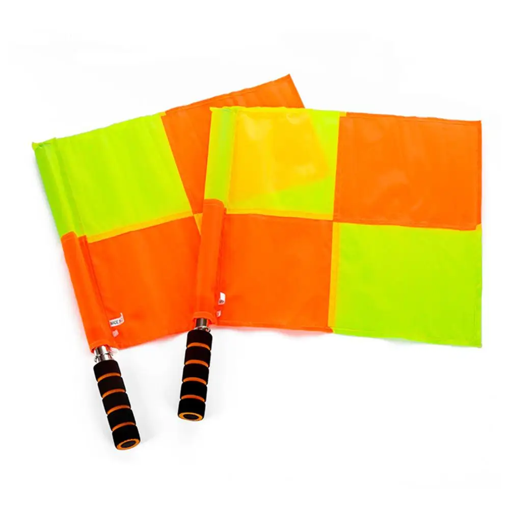 

2Pcs Sporting Goods Waterproof Hockey Football Training Flags Referee Supplies Signal Flag Referee Flags Dropshipping