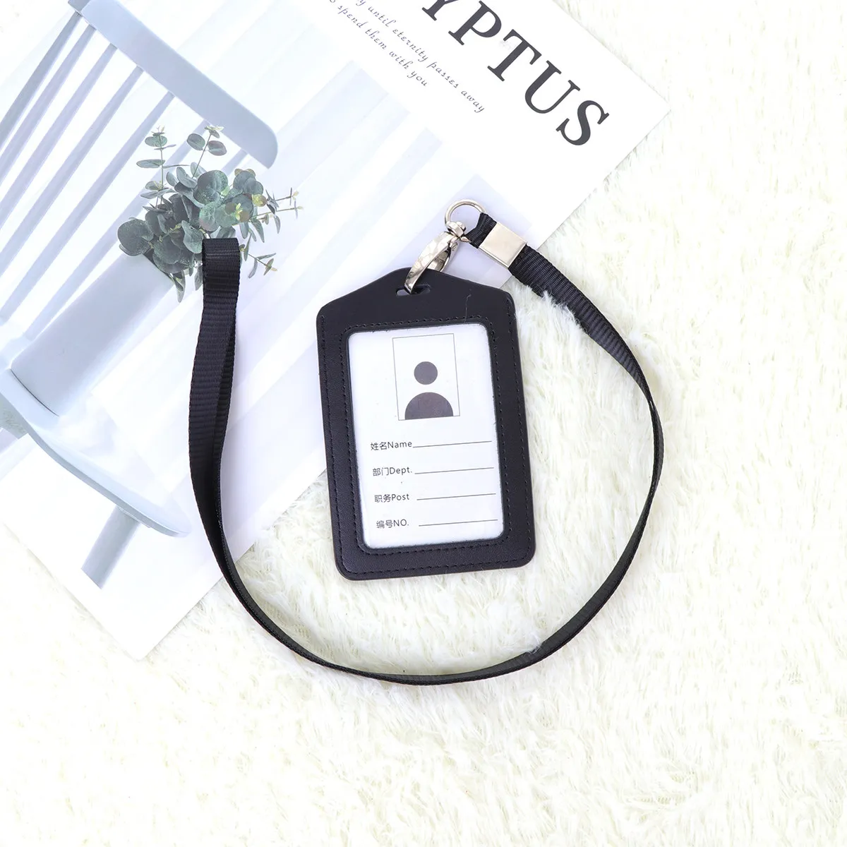 2Pcs 소프트 터치 ID 배지 홀더 방수 안전하게 이름표 ID 카드 여권 여행 사무실 학교 사용에 적합