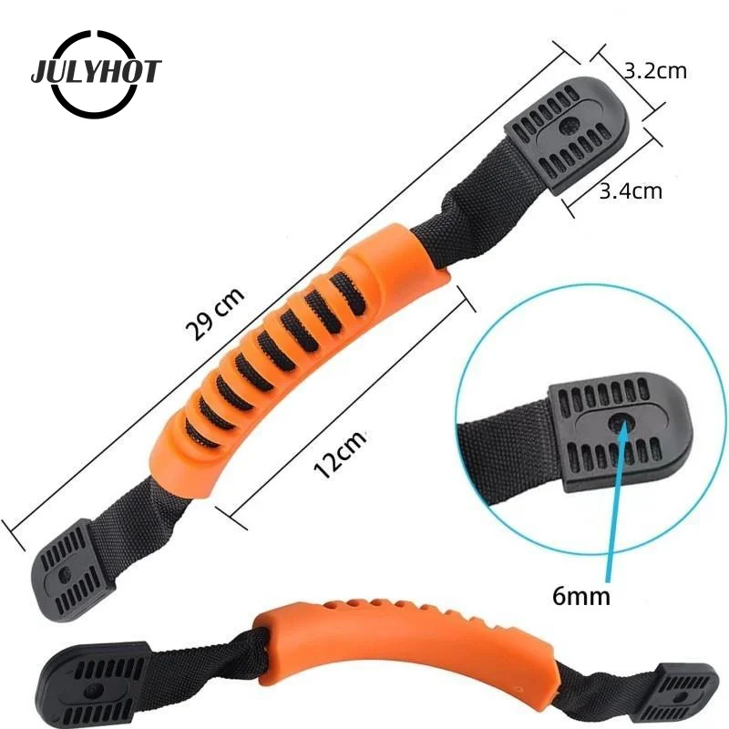 Maniglie per il trasporto del kayak con impugnatura antiscivolo, cinghia in nylon resistente per canoa, gommone, barca, con viti di montaggio e rondelle - immagine 6