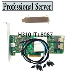 For Dell H310 6Gbps SAS HBA FW:P20 9211-8i IT Mode ZFS FreeNAS unRAID 2* SFF SATA