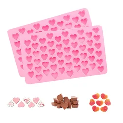 Heart-Shaped Non-Stick Silicone Baking Mold for Candy, Jelly, and Chocolate Making (1pcs Random Color)