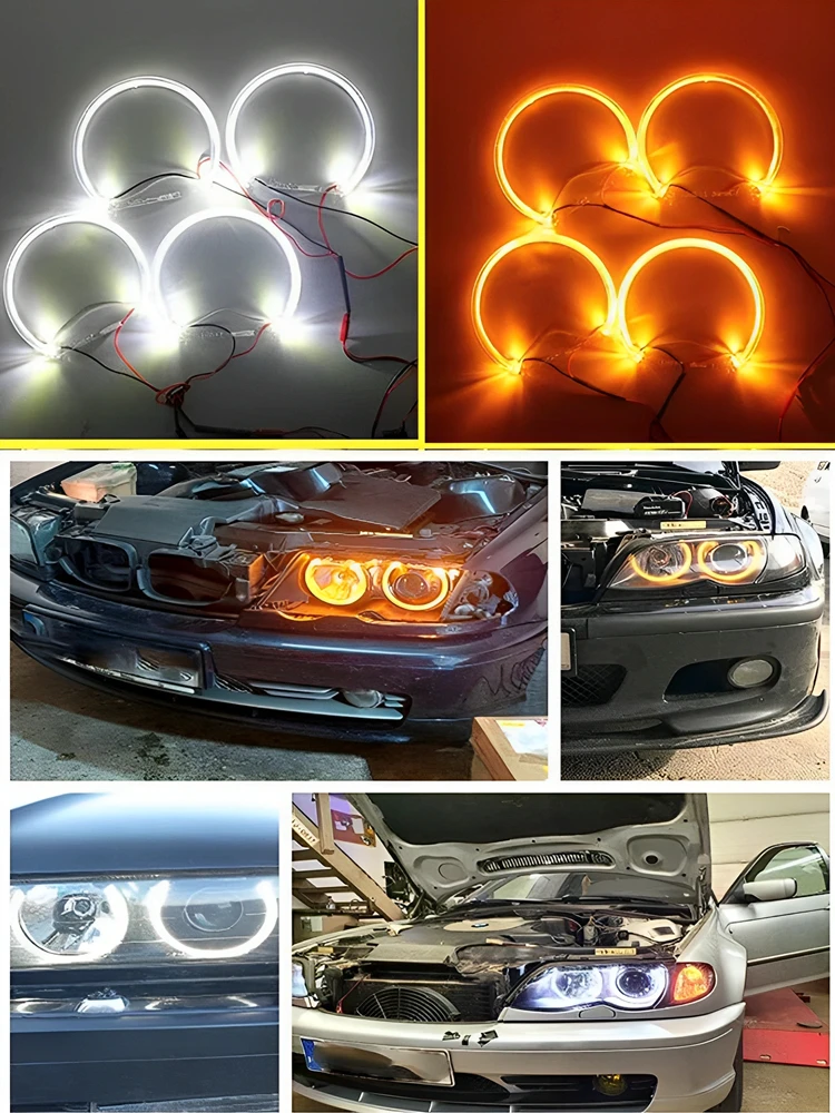 엔젤 아이즈 프로젝터 헤드라이트, BMW E46 E39 E38 E36 용, 4x131mm 링