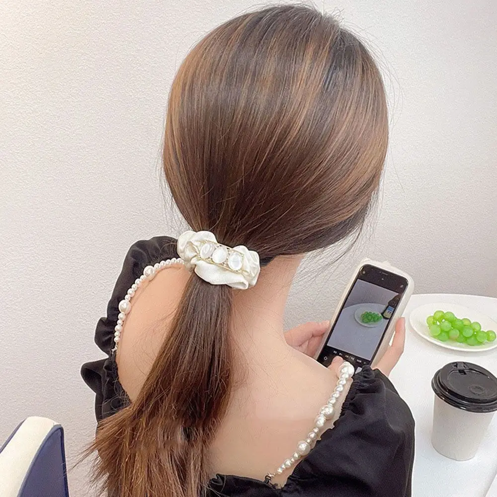 

Accessories Cat Eye Stone Gift Hair Ties Satin Hair Scrunchies Korean Style Hair Rope Women Hair Ring Ponytail Holder