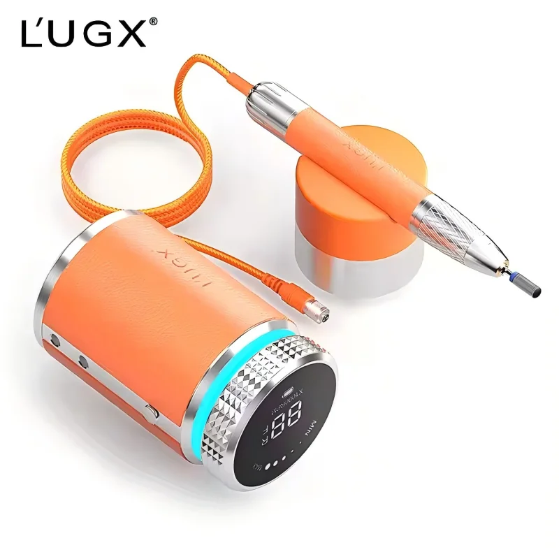 L'UGX Professional Nail Drill, Waterproof 35000RPM Brushless Nail Drill Machine, Rechargeable Nail Efile for Acrylic Gel Nails 4