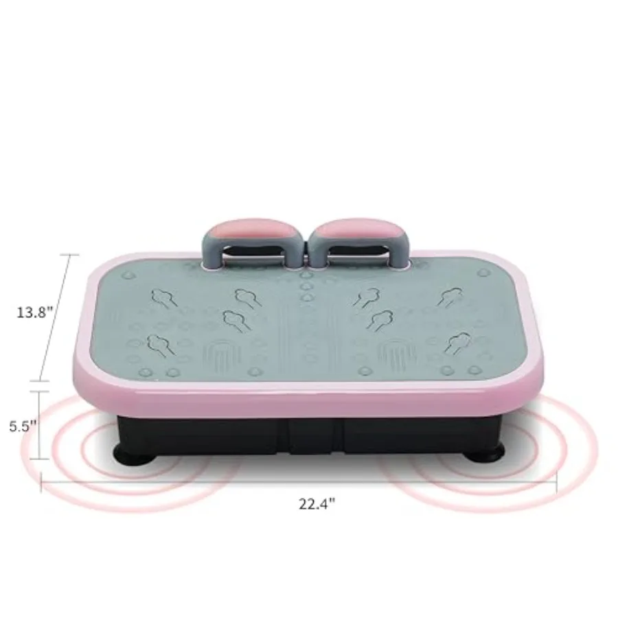 Silent Vibration Platform 10-Frequency Fitness Massage Machine for Unisex Weight Loss Fat Burner Body Shaking Device in Black w
