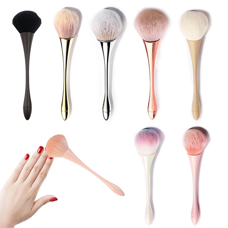 Dust Cleaning Nail Brush Manicure Nail Art Brush Big Head Flower Powder Blush Brush Salon Makeup Beauty Nail Accessories Tool 2