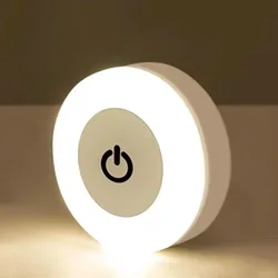 Touch Sensor LED Night Light - Portable Self - Adhesive Wall Lamp with Dimmable Glow (A- Warm Light)