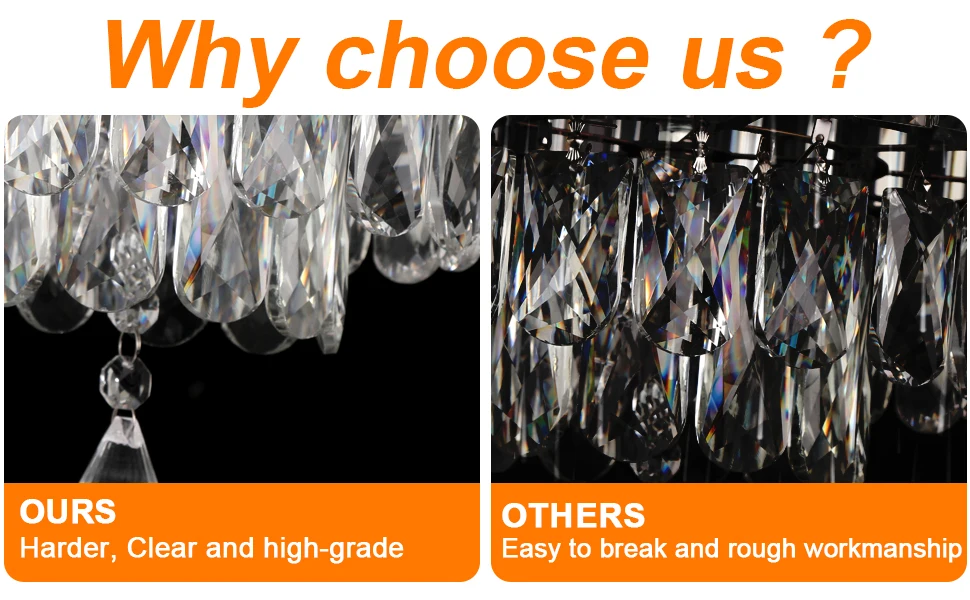 Description Picture 2 of itemModern Pendant Light Luxury Crystal Led Chandelier Kitchen Island Hanging Ceiling Lamp Living Dining Room Bedroom Home Decorate