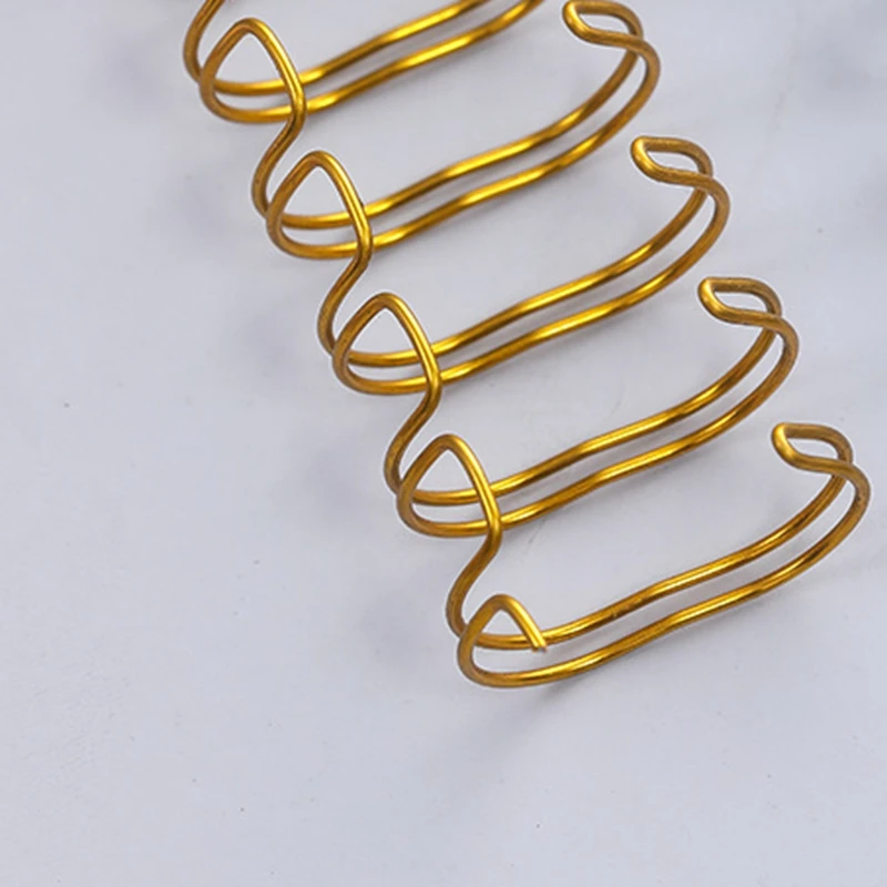 8PCS Gold Color A4 3:1/2:1 Pitch 1/4"-1-3/4"(6.4-44.4mm) OY Double Loop Wire Calendar Binding Comb Coil Wire Rings