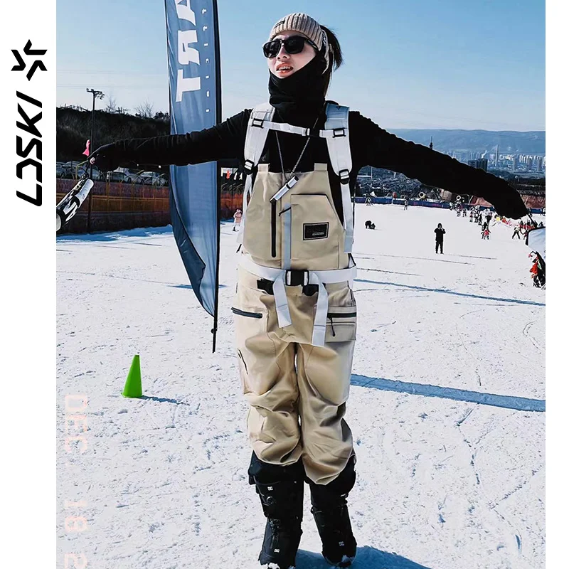 Snowboard Bibs Men TIMIFIS Women And Mens Snow Bib Adjustable