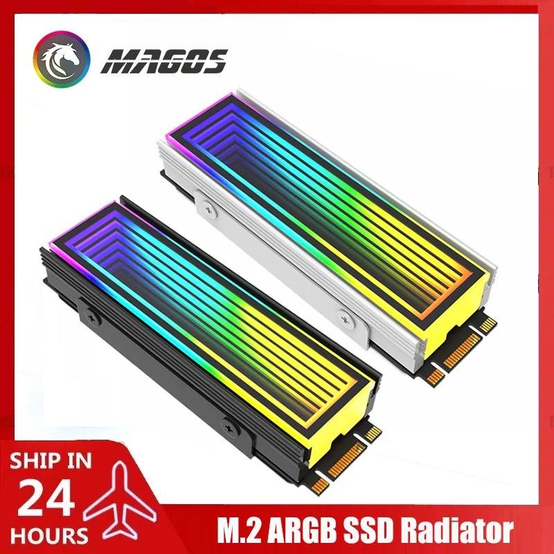 M.2 RGB 쿨러 스노우 인피니트 미러 디자인 M2 2280 SSD 히트싱크 nv..