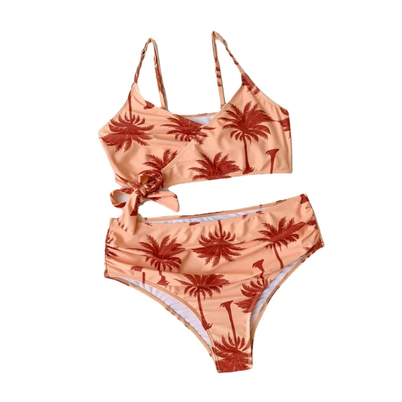 Swimwear for Pregnant Women Two Piece Bikini Set Maternity Tankinis V Neck Bow Swimsuit Beachwear Bathing Suit for Pregnancy