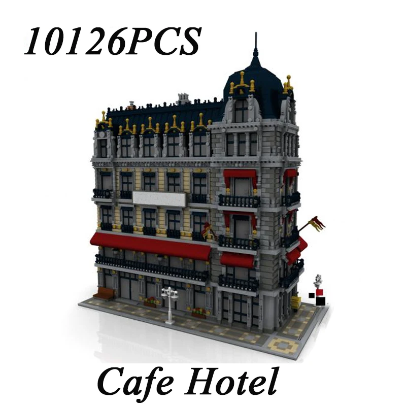 10126 Pcs Custom Modular Building Cafe Hotel Building Block Building Moc Building Block Set Adulti Giocattoli Adolescenti Modello Regalo Giocattolo Fa