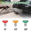 Pressure Washer Sprayer Nozzle Tip 1/4" Quick Connect,Green 25 Degree Nozzle Pressure Washer Accessories 4000 Psi 5 Pack 6