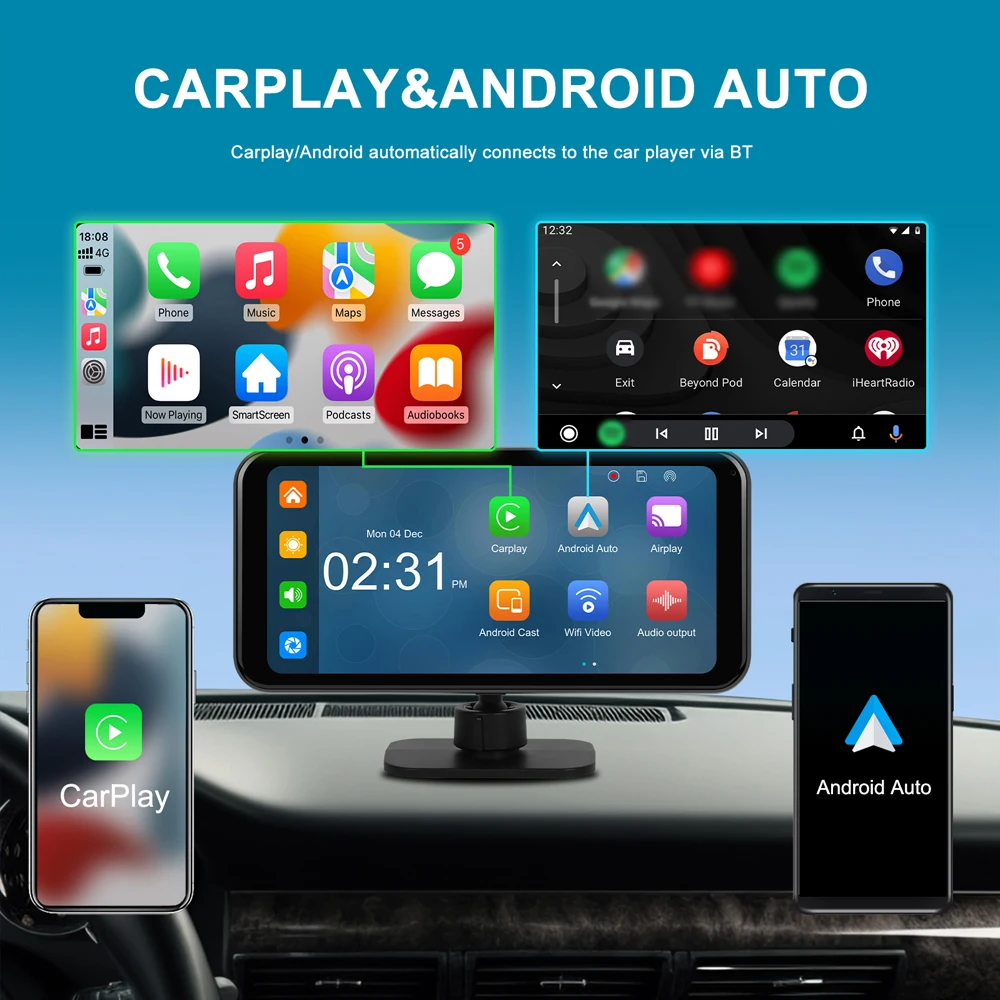 AMPrime ڵ DVR ,  ī÷, ȵ̵ ڵ Ʈ ũ ÷̾,  FM,  ÷,  ĸ ī޶, 6.25 ġ