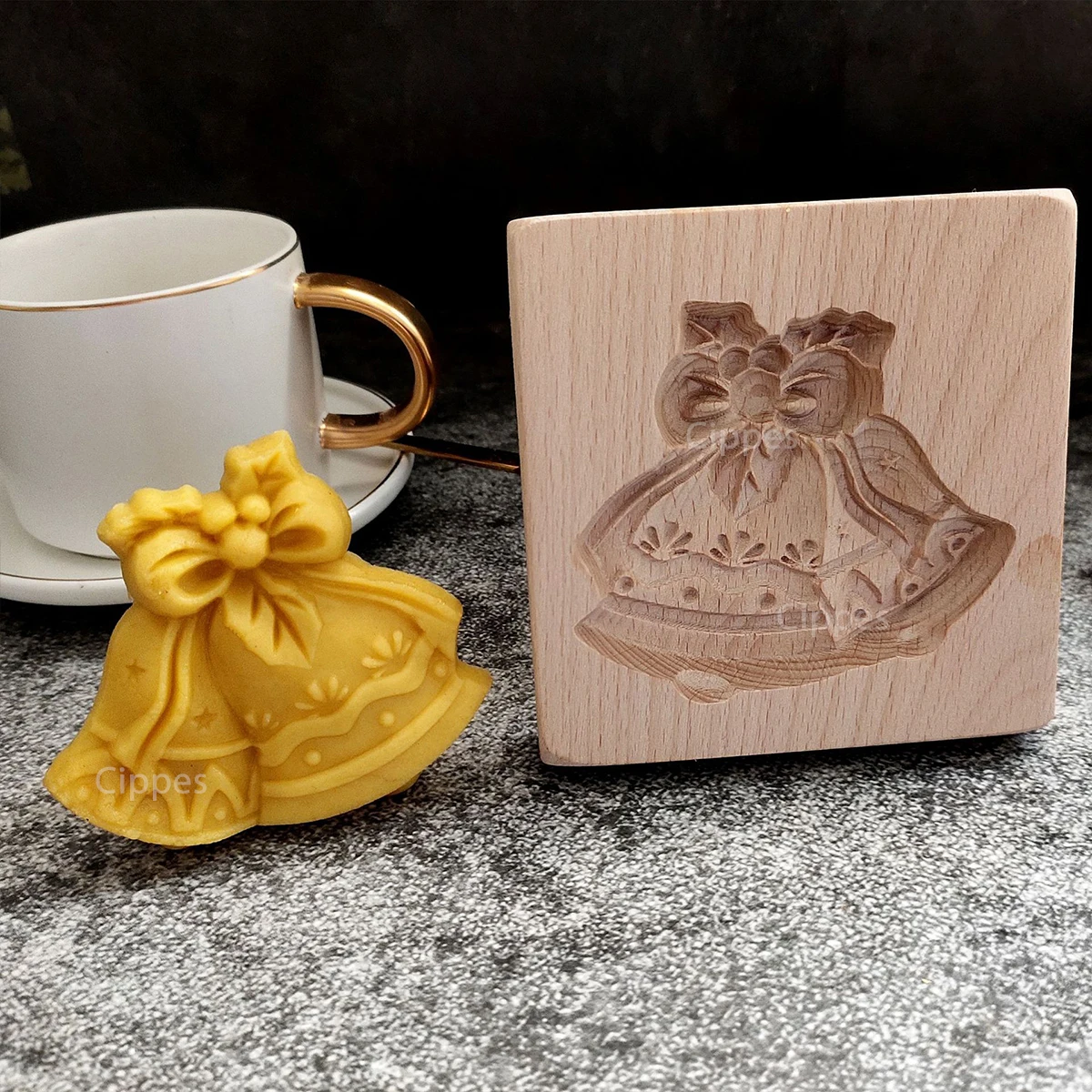 Description Picture 4 of itemWooden Cookie Molds for Christmas, DIY 3D Engraved Embossed Biscuit Cutter Moulds, Xmas Tree Snowflake Santa Claus Gingerbread