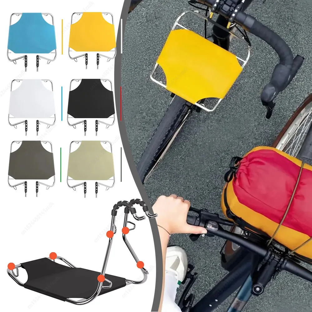 1set Detachable Bike Basket Front Rack Spacious Storage Capacity Bike Bag Free Assembly Luggage Shelf Versatile Compatibility
