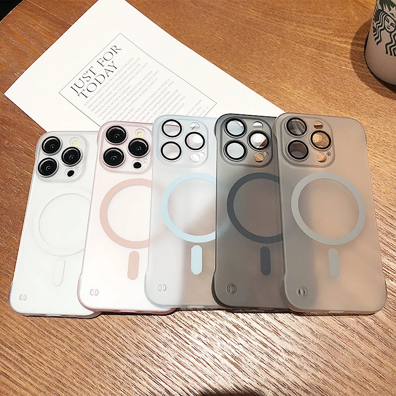 Ultra Thin Matte Frameless Magnetic Case with Lens Protection