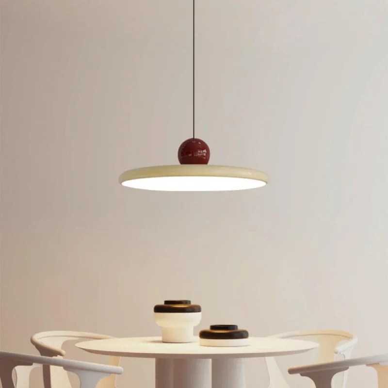 Nordic Cream Style Flying Saucer Pendant Light Restaurant Living Room Bedroom Bedside Lamp Home Interior Decorative Lamp 20/30cm 5