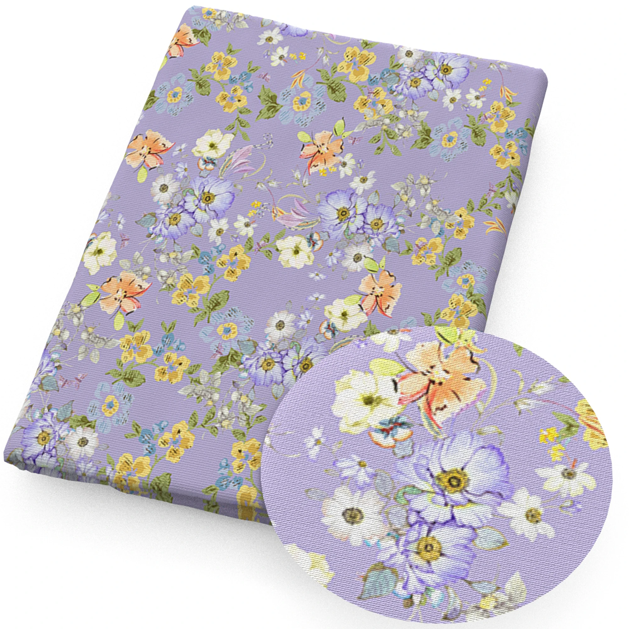 Purple Floral Fabric 6