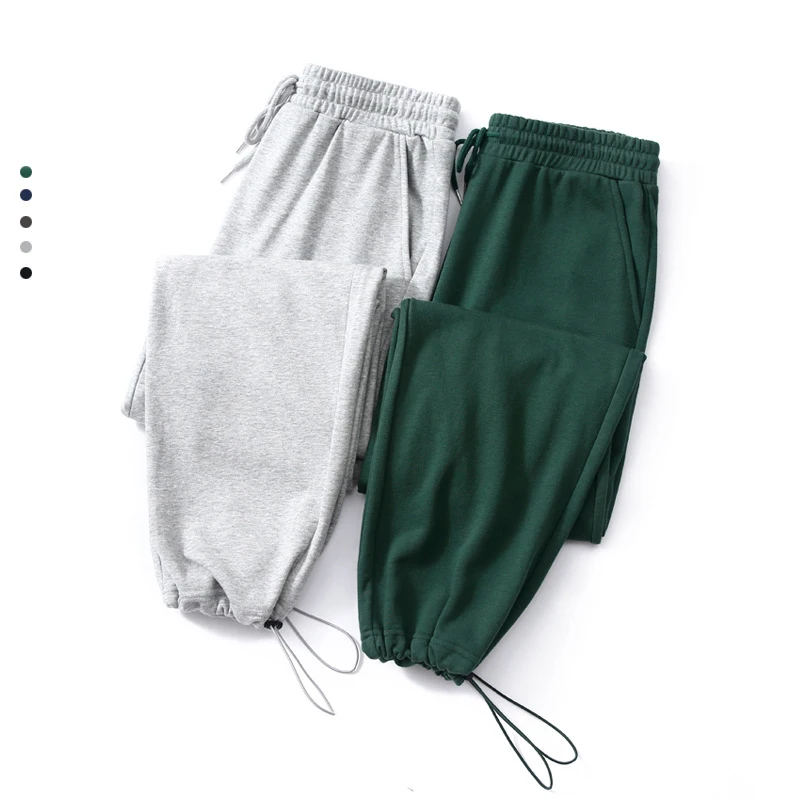 

Korea Stylish Autumn Men's Pants Solid Color Sporty Trousers Spring Outfits Drawstring Jogger Pants Tracksuits Sweatpants C5373