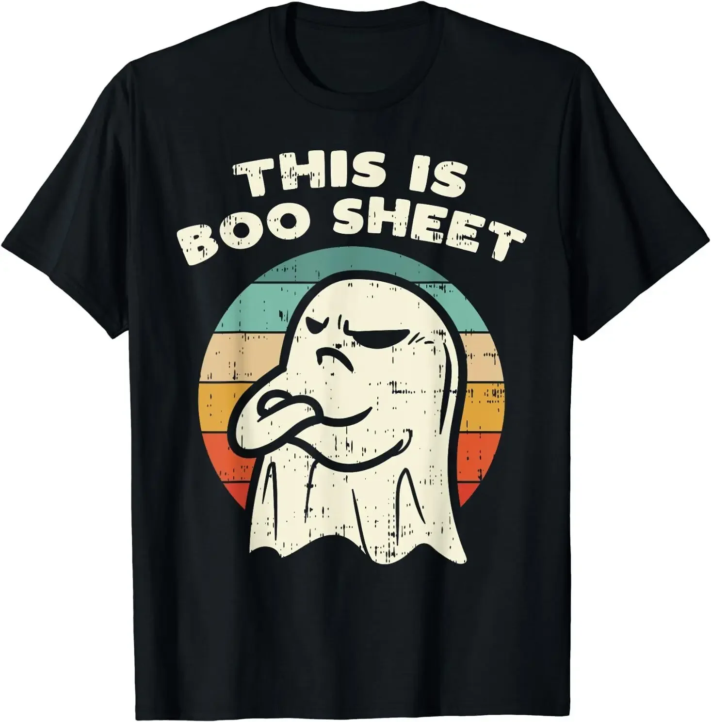 

This Is Boo Sheet Ghost Retro Halloween Costume Men Women T-Shirt Size S-5XL