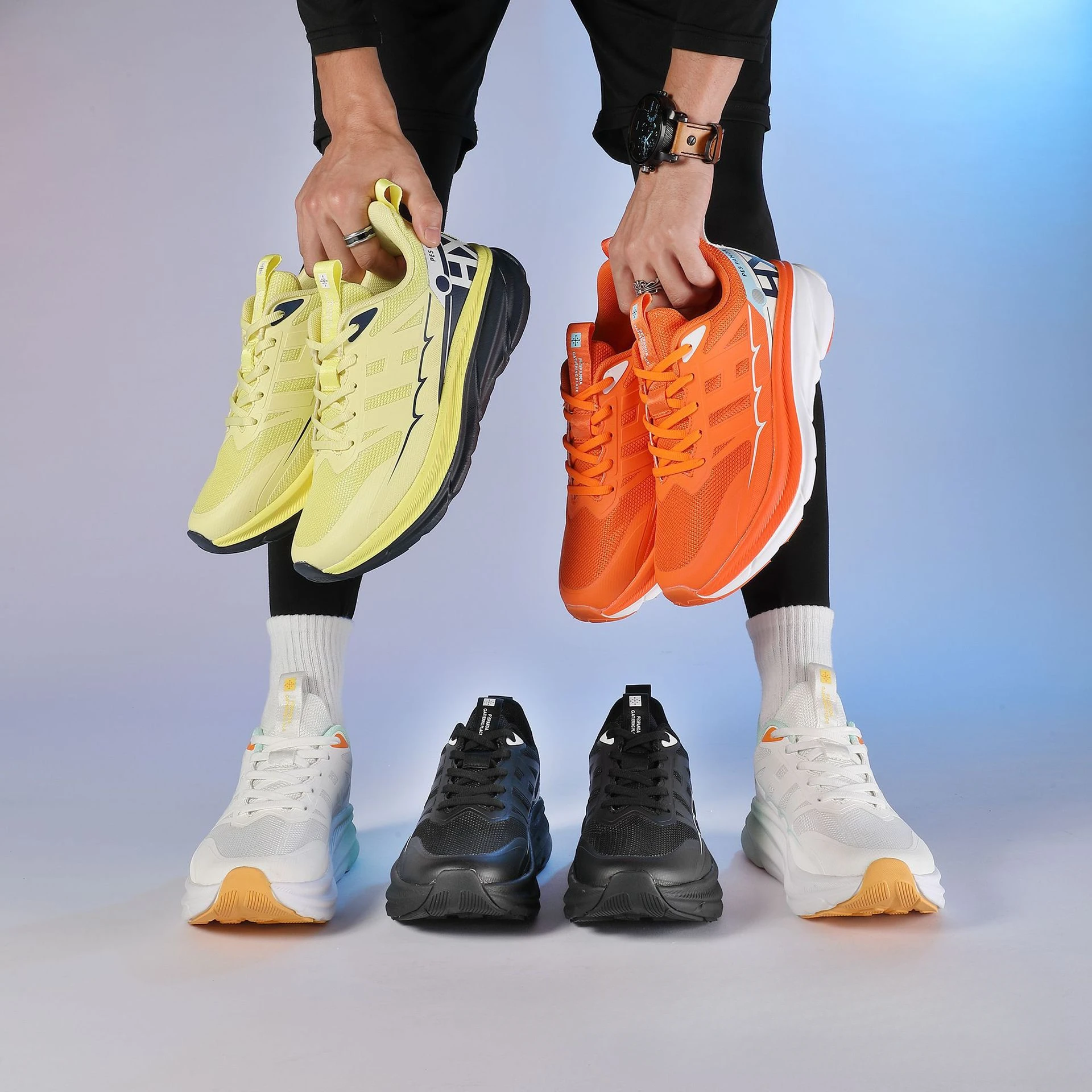 Men's Shoes Casual Sneakers Elastic Light Skateboard Outdoor Trend Sports Shoes Men