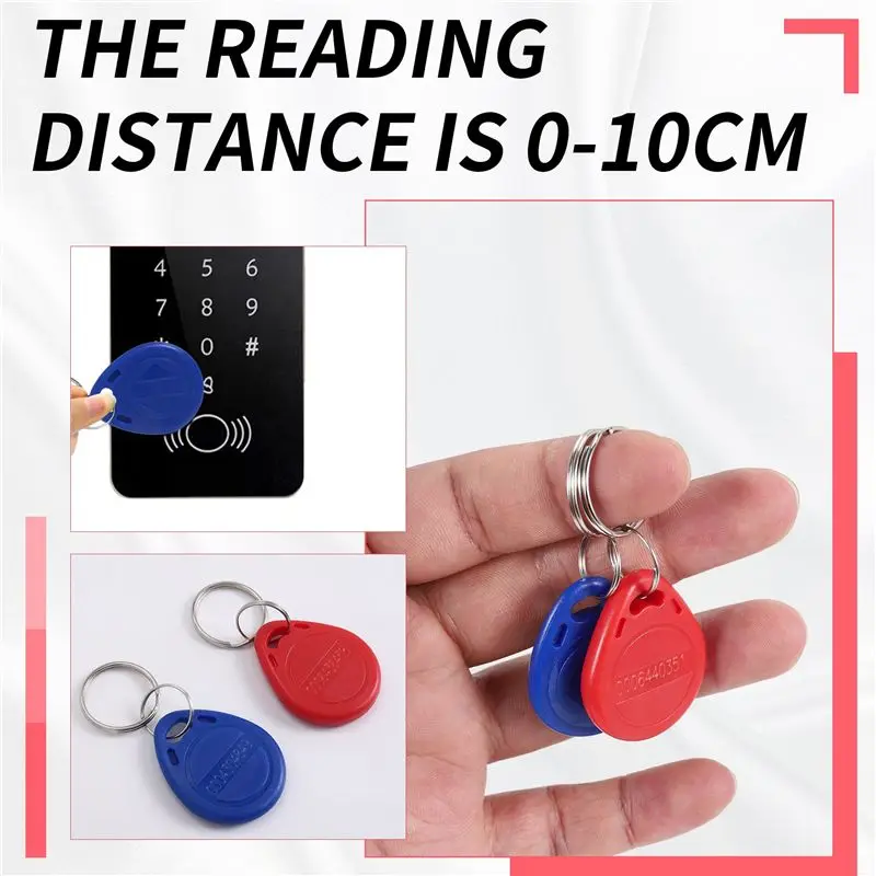 50Pcs 125 Khz 근접 ID 카드 RFID Keyfob 액세스 제어 키 도어 출입 액세스 제어 시스템 TK4100-[A22I Store]