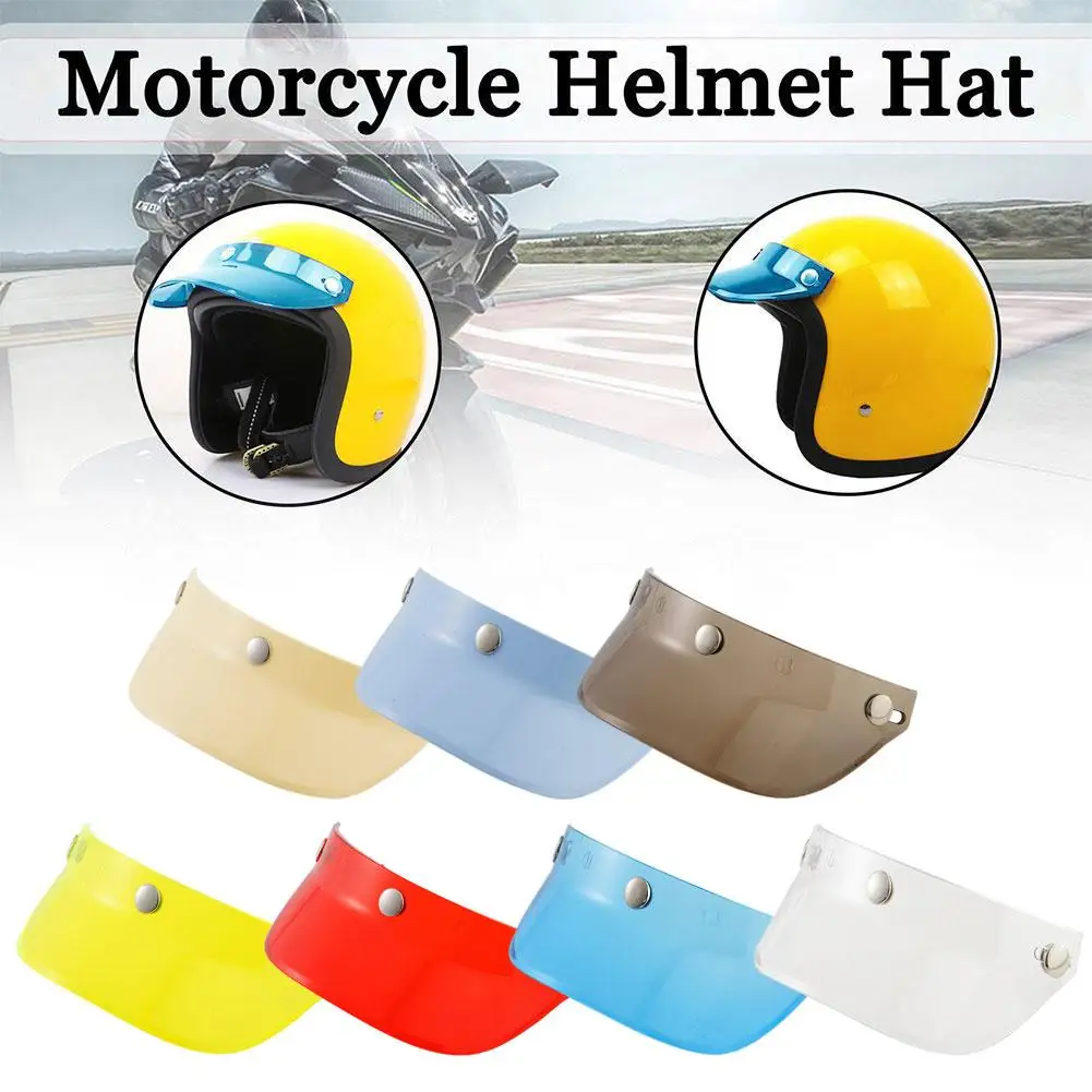 

Motorcycle Helmet Brim Universal Removable 3 Snap-button Riding Brim Windshield Rain Fit For Half Helmet Vis C9z8