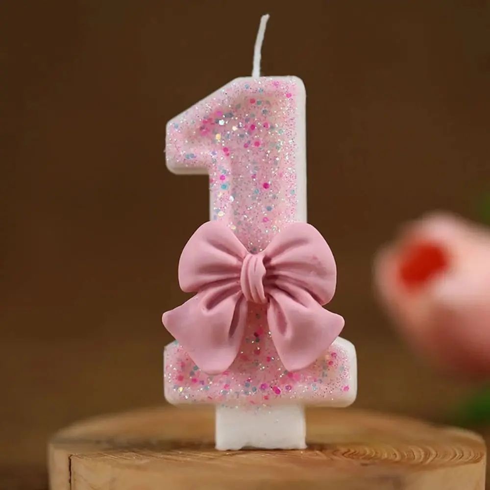 thumbnail image 2 of Velas de cumpleaños con números en 3D, decoración creativa y ecológica para tartas, cualquier celebración, vela grande extendida de color rosa, 2 of 3