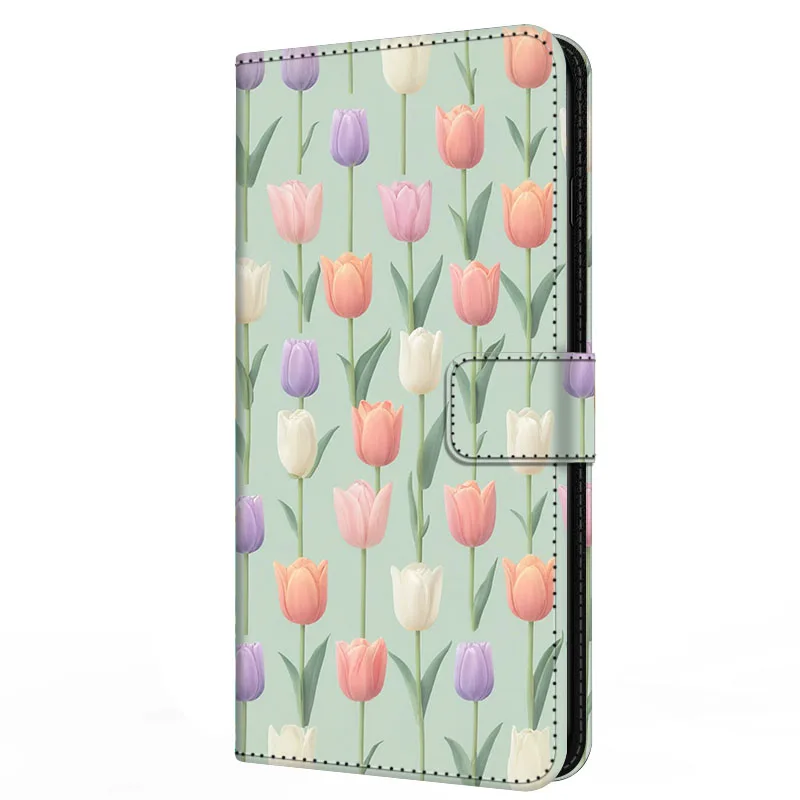 Magnetic Pink Leather Wallet Case - Book Style Flip Cover
