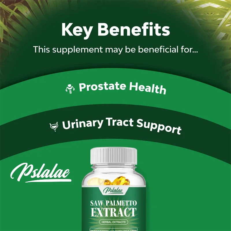 Saw Palmetto Extract-Promotes Hair Growth, Supports Prostate, Urinary Tract Health, DHT Blocker Capsules
