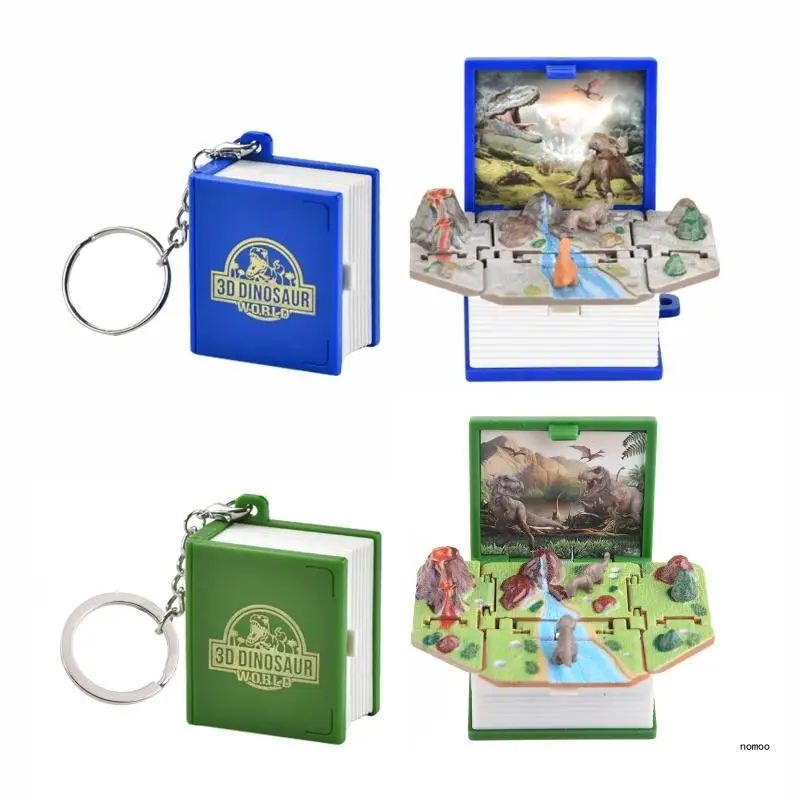 

Anime Keychain 3D Fold Book for Pop Dinosaur Keychain