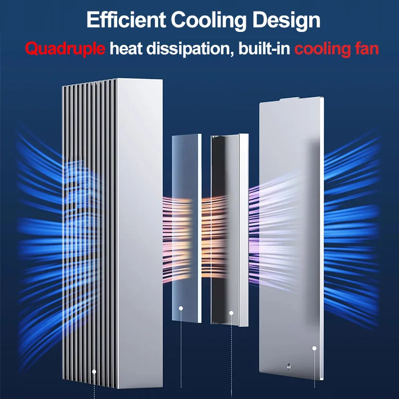 냉각 팬이 있는 40Gbps USB4 M.2 SSD 인클로저 8TB 알루미늄 NVME 인클로저 Mac iPad 전화 노트북용 Thunderbolt 3/4 호환,40Gbps USB4 M.2 SSD Enclosu