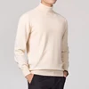 Sweatwear Men's Sweater Solid Color High Neck Pullover Knitted Warm Turtleneck Sweatwear Woolen Mens Winter Outdoor Basic Tops 2