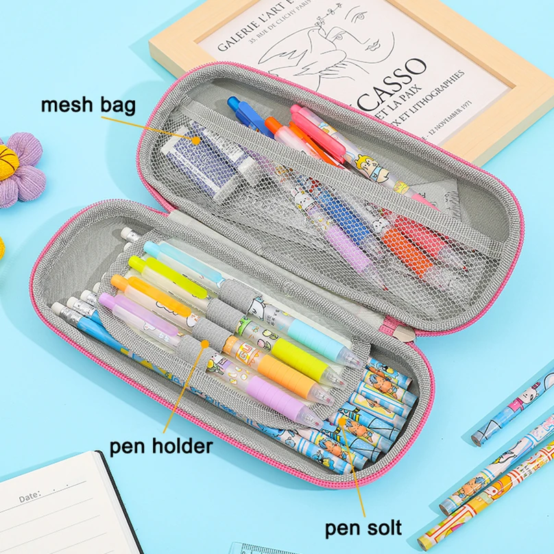 Mesh Pencil Cases For Girls School Supplies Pen Bag Large Capacity  Stationery Pouch Trousse Scolaire Transparent Cute Pencilcase