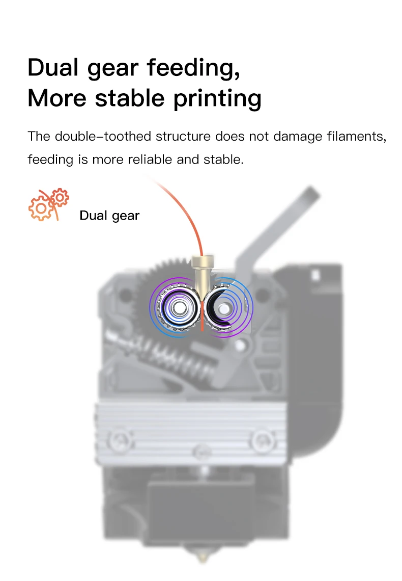 Creality Sprite Extruder Pro For DIY Gear Ratio 3.5:1 Direct Drive Extruder Dual All Metal Large Torque 300℃ High Temperature 3d printed motor